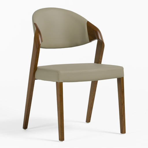 Arlo Mid-Century Beige & Walnut Dining Chair (Set of 2) — view 2