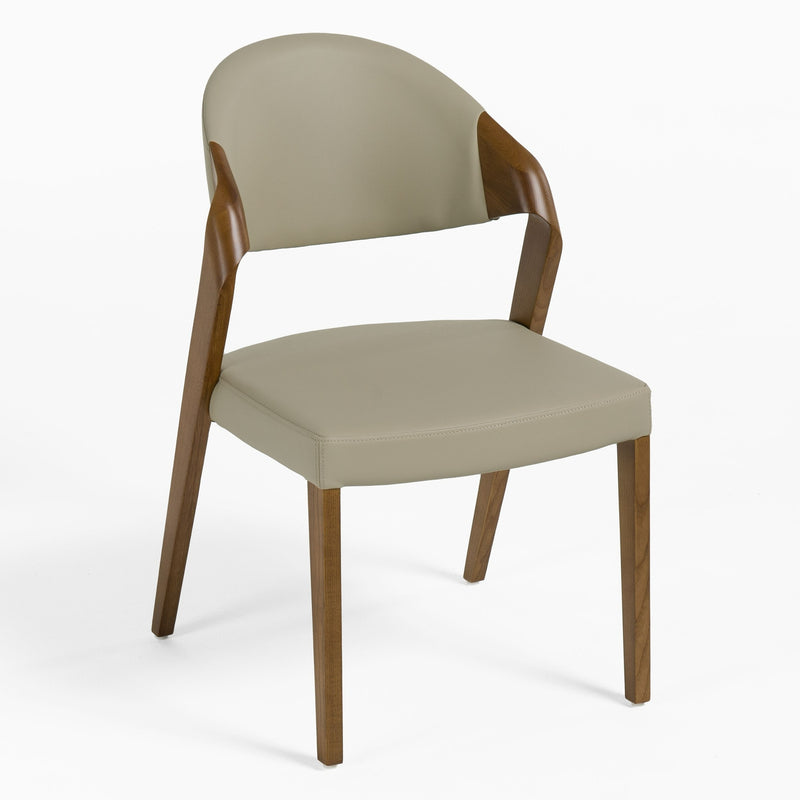 Arlo Mid-Century Beige & Walnut Dining Chair (Set of 2) — view 5