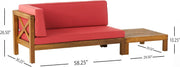 Brava - X Back Corner Bench With Coffee Table - R&R Furniture Gallery (Fountain Valley, CA)