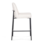Pair of TOV Furniture Sydney counter stools with wooden legs and upholstered seats, set of two for kitchen or bar area.