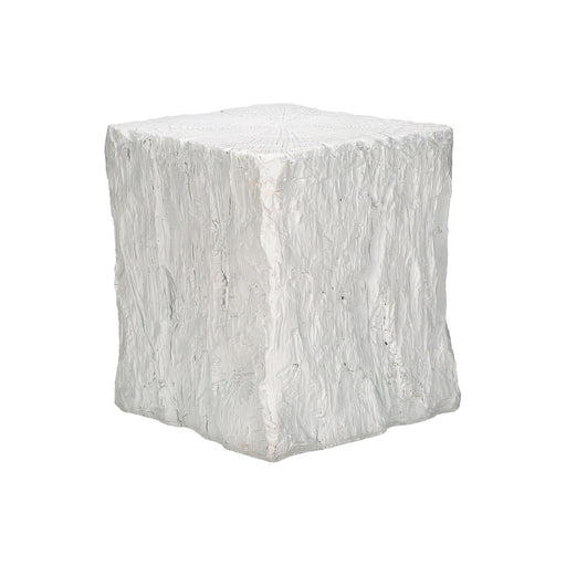 White square indoor-outdoor accent table by 8th Street with a sleek, modern design suitable for indoor or patio use.