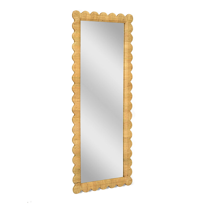 Bama - Rattan Long Wall Mirror - Natural - R&R Furniture Gallery (Fountain Valley, CA)