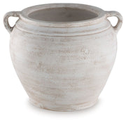 Elegant 9-inch vase from Signature Design by Ashley® in neutral tones, showcasing a sleek, modern design suitable for home decor.
