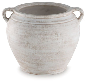 Elegant 9-inch vase from Signature Design by Ashley® in neutral tones, showcasing a sleek, modern design suitable for home decor.
