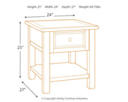 Bolanburg - Rectangular End Table - White / Brown / Beige - R&R Furniture Gallery (Fountain Valley, CA)