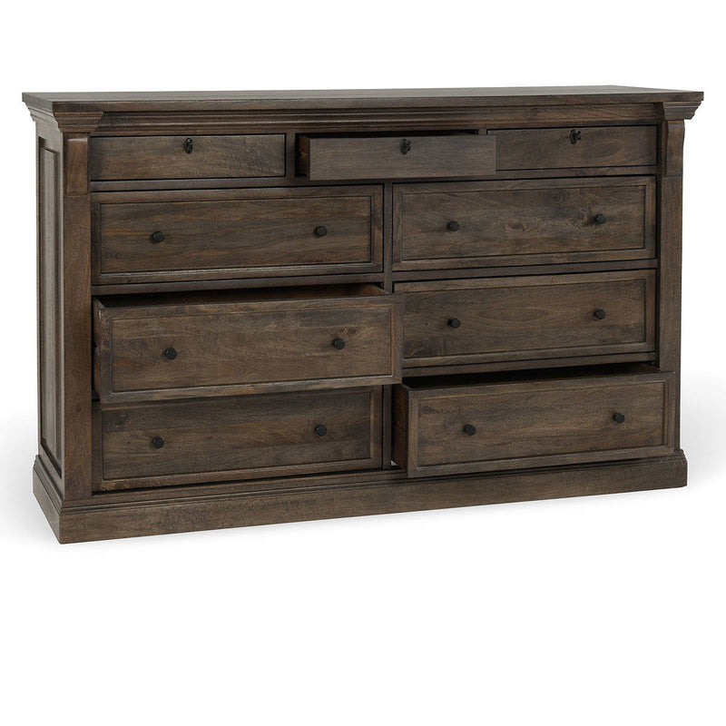 Adelaide - Wood 9 Drawer Dresser - Cocoa Brown - R&R Furniture Gallery (Fountain Valley, CA)