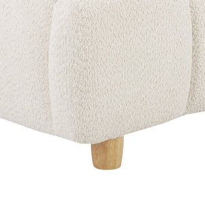 Pula - Queen Platform Bed With Upholstered Headboard, Slat Support, No Box Spring Needed - Ivory