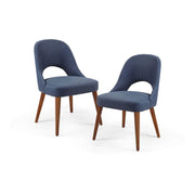 Dining Side Chair Upholstered Textured (Set of 2) - Navy - R&R Furniture Gallery (Fountain Valley, CA)