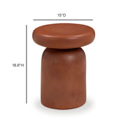 TOV Furniture Lydia side table with a sleek modern design, featuring a round top and minimalist metal legs.