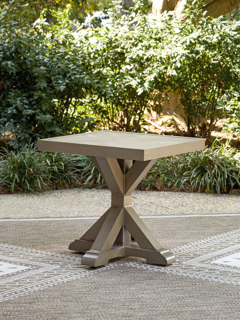 Laguna Heights - Square End Table - Beige - R&R Furniture Gallery (Fountain Valley, CA)