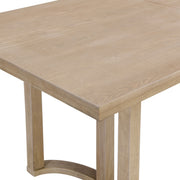 Modern solid wood dining table by Noble House featuring a sleek rectangular design and sturdy legs, ideal for contemporary dining rooms.