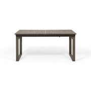 Outdoor expandable acacia wood dining table with U-shaped legs, crafted by Noble House, ideal for outdoor dining spaces.