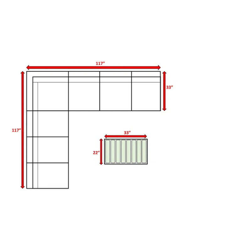 Wicker Sectional Sofa With Cushions And Table - R&R Furniture Gallery (Fountain Valley, CA)