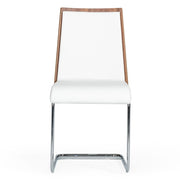 Morgan - Modern White & Walnut Dining Chair (Set of 2) — view 2