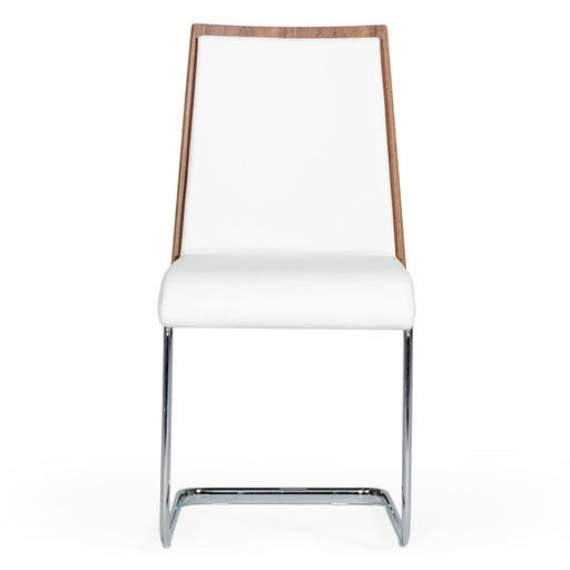 Morgan - Modern White & Walnut Dining Chair (Set of 2) — view 2