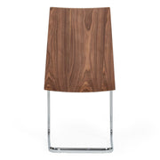 Morgan - Modern White & Walnut Dining Chair (Set of 2) — view 4