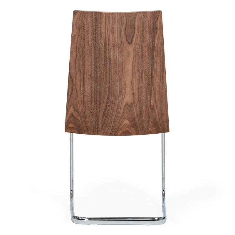 Morgan - Modern White & Walnut Dining Chair (Set of 2) — view 4