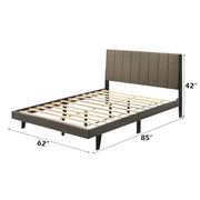 Valdemar - Queen Bed - Brown Fabric & Weathered Gray - R&R Furniture Gallery (Fountain Valley, CA)