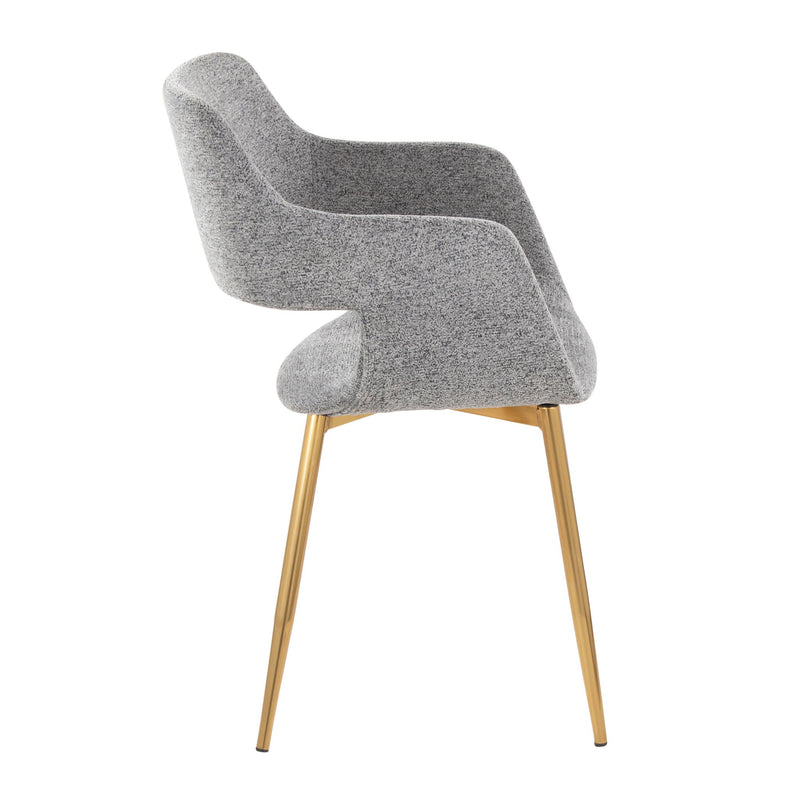 Set of two Lumi Source Margarite contemporary versatile dining chairs with sleek modern design and neutral upholstery.