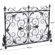 Darcie - Wrought Fireplace Screen, Ornate Design - R&R Furniture Gallery (Fountain Valley, CA)