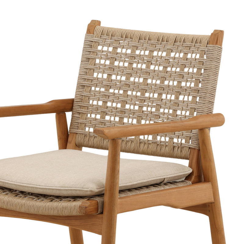 Alea - Outdoor Dining Chair (Set of 2) - Natural And Beige