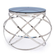 Tulare Contemporary Smoked Glass End Table — view 2