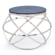 Tulare Contemporary Smoked Glass End Table — view 3