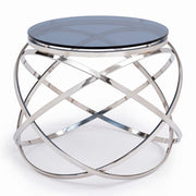 Tulare Contemporary Smoked Glass End Table