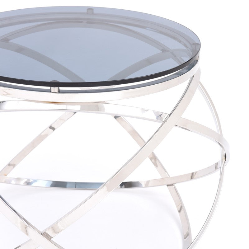 Tulare Contemporary Smoked Glass End Table — view 4