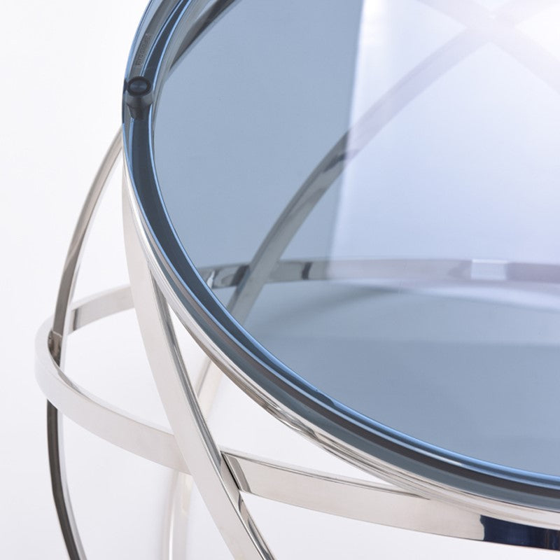 Tulare Contemporary Smoked Glass End Table — view 5