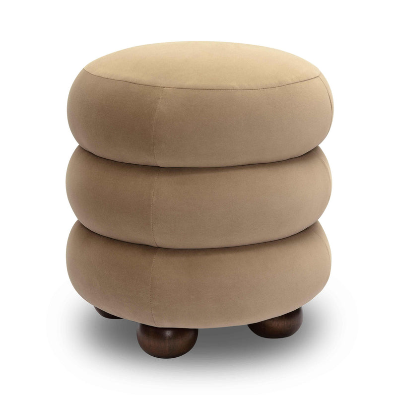Stefanie - Velvet Ottoman - R&R Furniture Gallery (Fountain Valley, CA)