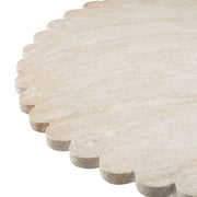 Blossom - Indoor / Outdoor Round Dining Table - Washed Travertine - R&R Furniture Gallery (Fountain Valley, CA)