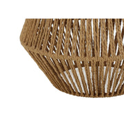 8th Street brown rope resin table lamp with transitional design, featuring a textured rope detail and a classic lampshade.
