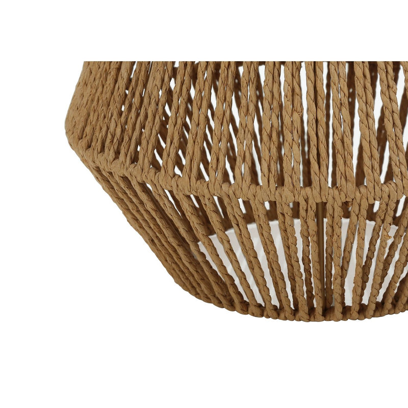 8th Street brown rope resin table lamp with transitional design, featuring a textured rope detail and a classic lampshade.