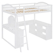 Loft Bed With Drawers, Cabinet, Shelves With Desk - R&R Furniture Gallery (Fountain Valley, CA)