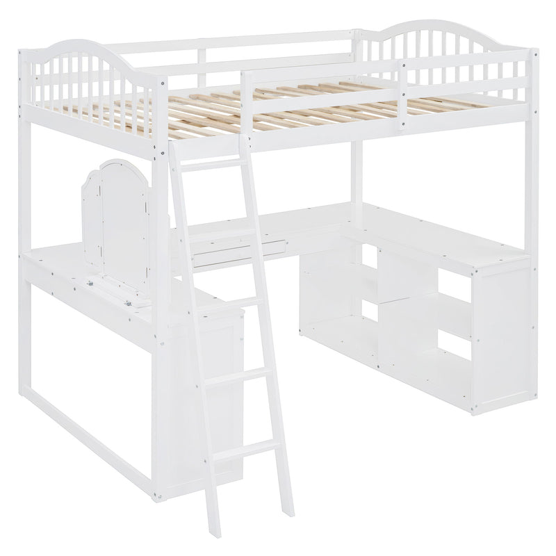 Loft Bed With Drawers, Cabinet, Shelves With Desk - R&R Furniture Gallery (Fountain Valley, CA)