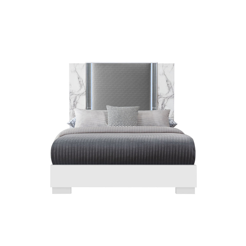 Moon - Modern Bed With LED Accent Lighting - R&R Furniture Gallery (Fountain Valley, CA)