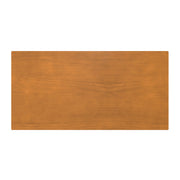 Simpli-Home Harper handcrafted writing desk with wood finish, featuring clean lines and a spacious surface for workspace.