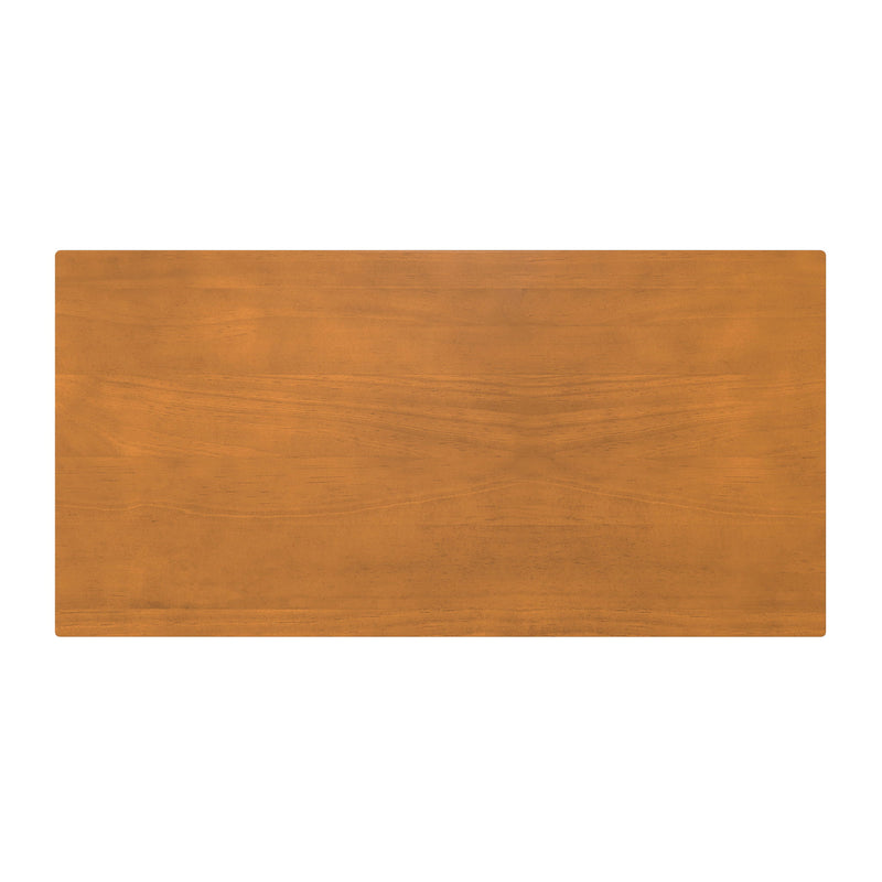 Simpli-Home Harper handcrafted writing desk with wood finish, featuring clean lines and a spacious surface for workspace.