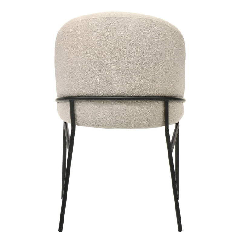 Lark - Side Chair (Set of 2) - White / Black - R&R Furniture Gallery (Fountain Valley, CA)