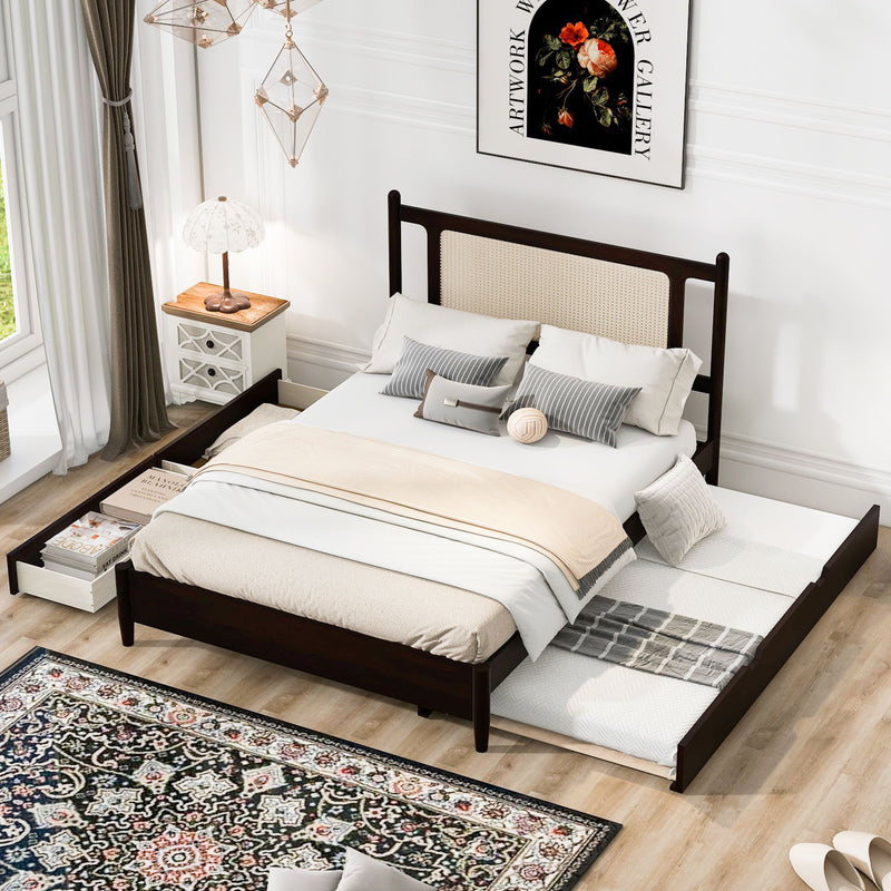 Platform Bed With 2 Big Drawers & Trundle - R&R Furniture Gallery (Fountain Valley, CA)