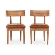 Alvaro - Leather Dining Chair (Set of 2) - Golden Wheat - R&R Furniture Gallery (Fountain Valley, CA)