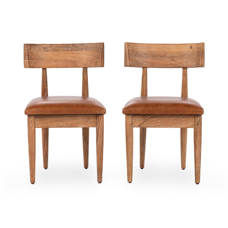 Alvaro - Leather Dining Chair (Set of 2) - Golden Wheat - R&R Furniture Gallery (Fountain Valley, CA)