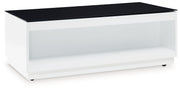 Gardoni - Rectangular Cocktail Table - White / Black - R&R Furniture Gallery (Fountain Valley, CA)