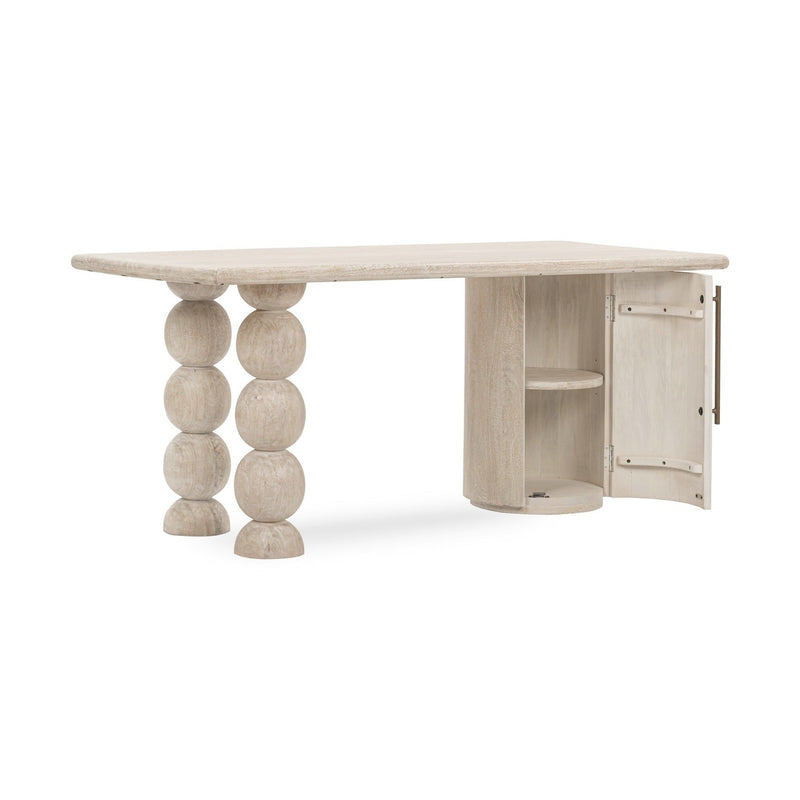 Adir - Desk - Cream - R&R Furniture Gallery (Fountain Valley, CA)