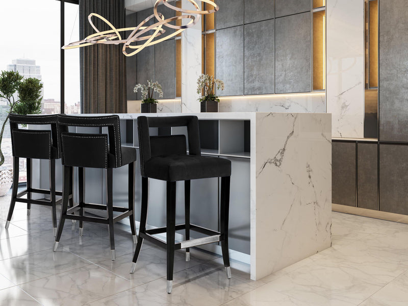 Hart - Velvet Stool - R&R Furniture Gallery (Fountain Valley, CA)