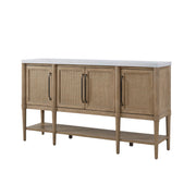 Cement Topped Server With Cane Insets - Sand - R&R Furniture Gallery (Fountain Valley, CA)