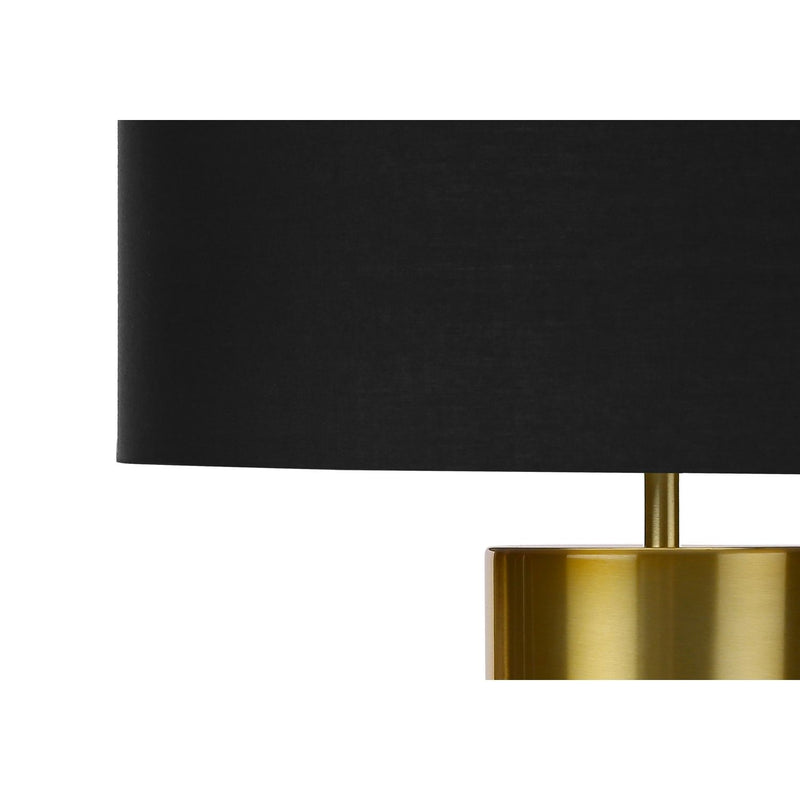 Contemporary black and gold concrete table lamp with sleek design, perfect for modern home lighting by 8th Street.