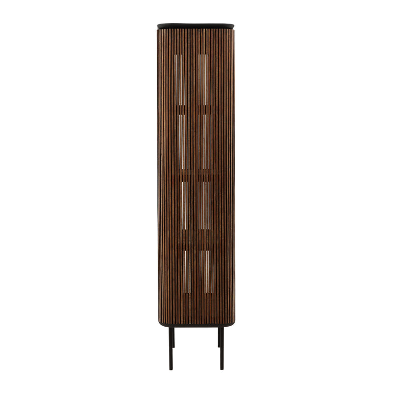 Dabney - Glass Cabinet - Natural And Black