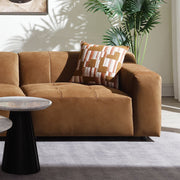 Zoey - Modular - LF Arm Chair With Pillow - Chocolate Suede - R&R Furniture Gallery (Fountain Valley, CA)